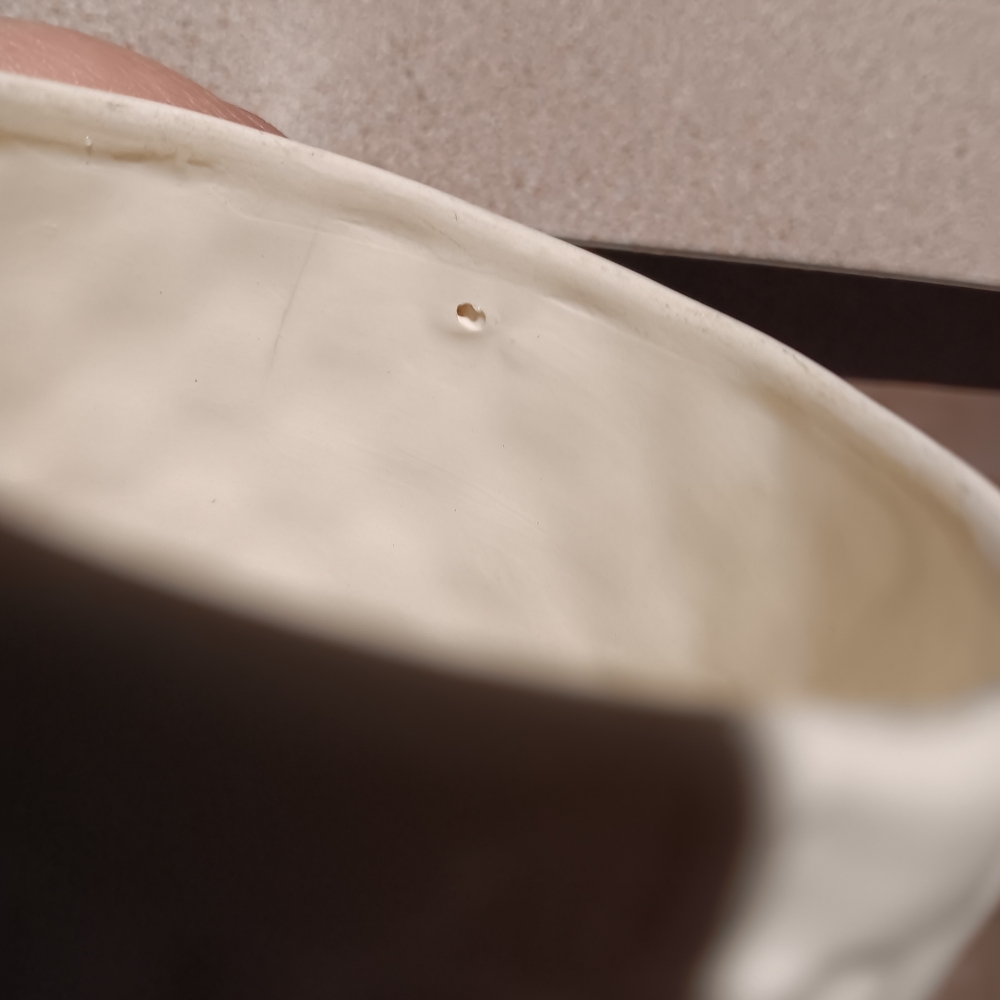 White Ceramic Jar with Raspberry Lid - Picture 3 of 7
